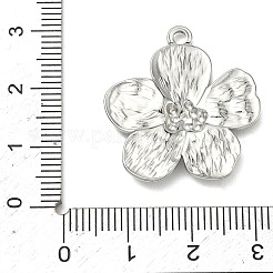 304ステンレスペンダント  花のチャーム  ステンレス鋼色  27x25x2.5mm  穴：2mm&nbsp;STAS-C168-02A-P