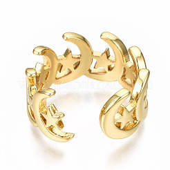 Brass Cuff Rings&nbsp;RJEW-N035-014-NF