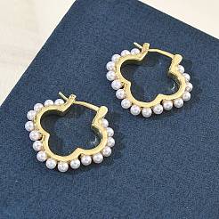 Brass Hoop Earrings for Women&nbsp;EJEW-A168-15G