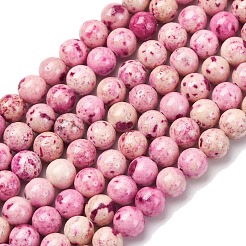 Natural Dyed Marble Beads Strands&nbsp;G-P593-6mm-05