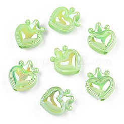 UV Plating Opaque Rainbow Iridescent Acrylic Beads&nbsp;OACR-T027-01-B