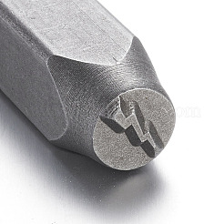 鉄の金属切手  金属の刻印用  プラスチック  木材  革  ライトニング  65x10x10mm&nbsp;AJEW-WH0001-15