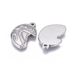 変色しない304ステンレススチールペンダント  ヘルメット  ステンレス鋼色  18x12x2mm  穴：1.2mm&nbsp;STAS-F249-36P