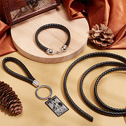10M 8-Ply PU Leather Braided Cord&nbsp;WL-WH0014-01A
