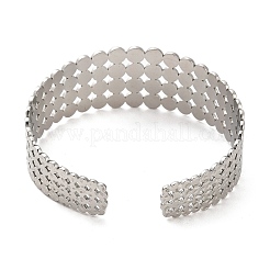 Non-Tarnish 304 Stainless Steel Flat Round Cuff Bangles&nbsp;BJEW-G694-05P