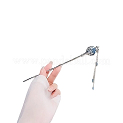 合金の毛が付いています  女性の女の子のためのヘアアクセサリー  プラチナ  180mm&nbsp;PW-WGC32C4-01
