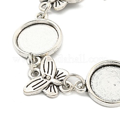 Antique Silver Plated Alloy Link Chain Bracelet Making&nbsp;MAK-K023-03D-AS