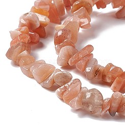 Natural Sunstone Chip Bead Strands&nbsp;G-M205-67