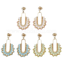 3 Pairs 3 Colors 304 Stainless Steel Dangle Stud Earring Sets for Women&nbsp;EJEW-MZ00756