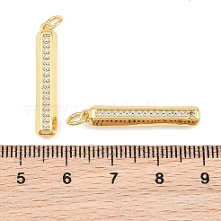 Brass Micro Pave Clear Cubic Zirconia Pendants&nbsp;CU-CBA7E9C-07G