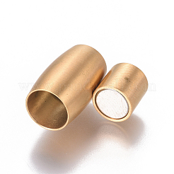 304 Stainless Steel Magnetic Clasps with Glue-in Ends&nbsp;STAS-F227-51B-G