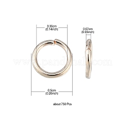 鉄オープン丸カン  ラウンド  ローズゴールド  21ゲージ  5x0.7mm  内径：3.6mm  約1000個/50g&nbsp;IFIN-YW0001-41RG