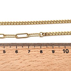 304 Stainless Steel Half Paperclip Chain & Twisted Chain Necklaces for Women&nbsp;NJEW-Z091-11G