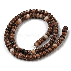 天然碧玉ビーズ連売り  ロンデル  5.5~6.5x3.5~4mm  穴：0.8mm  約96~97個/連  14.96~15.39''（38~39.1センチメートル）&nbsp;G-H305-A01-01