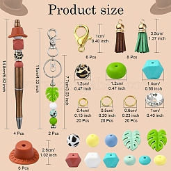 Cowboy Theme DIY Beadable Pen & Keychain Jewelry Making Kits&nbsp;DIY-YW0009-05