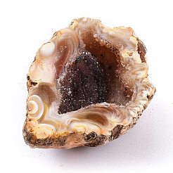 ナチュラルジオード瑪瑙druzy瑪瑙ディスプレイ装飾  癒しの結晶  ナゲット  33~66x24~32x15~24mm  約13~22ペア/箱&nbsp;DJEW-I014-01A