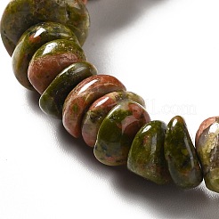 天然石ユナカイトビーズ連売り  チップ  2~5x8~12mm  穴：1~1.2mm  約103~107個/連  15.35~15.55''（39~39.5センチメートル）&nbsp;G-G841-B13