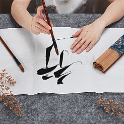 中国の書道フェルトロールアップマット  絵を描くフェルトのデスクパッド  ポータブル書道道具オーガナイザーロール  長方形  グレー  1230x820x3mm&nbsp;AJEW-WH0818-017A