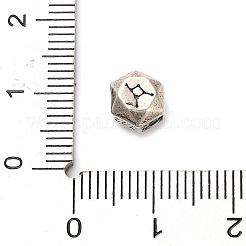 S925 スターリングシルバー ビーズ  ファセットポリゴン  アンティークシルバー  星座  蟹座  7.5x7x6mm  穴：3mm&nbsp;STER-K183-03AS-04