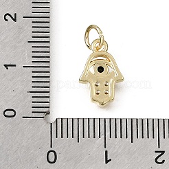 Brass Micro Pave Black Cubic Zirconia Charms&nbsp;CU-L001-16G-02