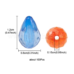 100Pcs Transparent Acrylic Beads&nbsp;MACR-YW0002-10