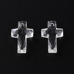 透明なアクリルパーツ  多面カット  クロス  ミックスカラー  16x10x4.5mm  穴：1.5mm  約1455個/500g&nbsp;MACR-S373-130-B