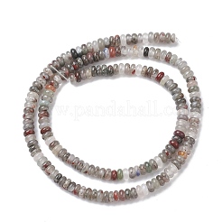 天然のアフリカブラッドストーンビーズ連売り  ロンデル  4.5x2.5mm  穴：0.8mm  約158個/連  15.55インチ（39.5cm）&nbsp;X-G-H292-A15-02