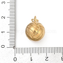 316lサージカルステンレス  丸カン付き  18KGP本金メッキ  イオンプレーティング（ip）  バレーボール  16.5x13mm  穴：3.2mm&nbsp;STAS-D305-05G-C-1