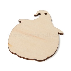 天然木の大きなペンダント  ハロウィン用  カボチャ  カラフル  97x75x4mm  穴：4mm&nbsp;WOOD-B001-33