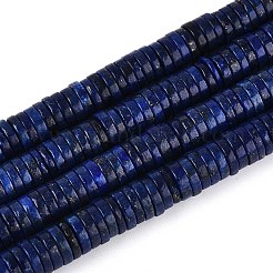 天然石ラピスラズリビーズ連売り  ディスク  ヒシビーズ  6x1~2mm  穴：0.9mm  約233~248個/連  15.16~15.55''（38.5~39.5センチメートル）&nbsp;G-T142-6mm-11