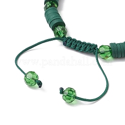4Pcs Adjustable Handmade Polymer Clay Heishi Braided Beads Bracelet Sets&nbsp;BJEW-JB10966