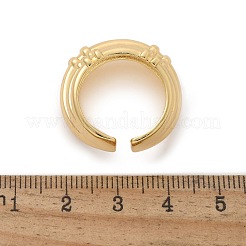 女性用真鍮トリプルカフリング  カドミウムフリー＆ニッケルフリー＆鉛フリー  18KGP本金メッキ  15mm&nbsp;RJEW-U041-15G