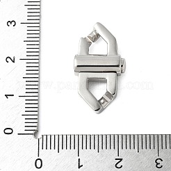 316サージカルステンレススチール製バヨネットクラスプ  ステンレス鋼色  24x13x5.5mm  穴：5x5mm&nbsp;STAS-H234-08P