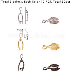 Brass Ice Pick and Pinch Bails&nbsp;KK-PH0036-26