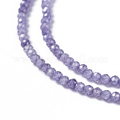 Cubic Zirconia Beads Strands&nbsp;X-G-F596-48E-3mm