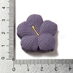 桜シリコンフォーカルビーズ  DIYの看護ネックレス用  ダークスレートブルー  28x29x9.5mm  穴：2mm&nbsp;SIL-B069-02F