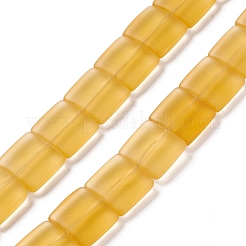 Transparent Frosted Glass Beads Strands&nbsp;FGLA-S001-M01