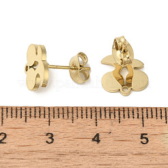 イオンプレーティング（IP）304ステンレススチールスタッドピアス金具  チェリー  ゴールドカラー  9.5x10mm  穴：1.2mm  ピン：0.7x11mm&nbsp;STAS-I206-15G