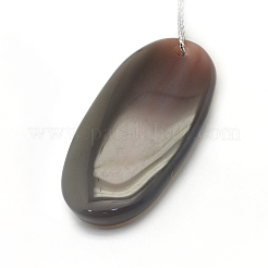 天然石瑪瑙ペンダント  混合図形  30~66x18~52x3~14mm  穴：2mm&nbsp;G-G694-A-03