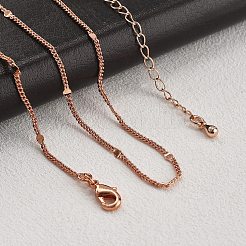 Brass Curb Chains Necklaces for Women&nbsp;NJEW-D302-18RG