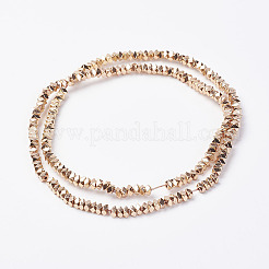 Non-magnetic Synthetic Hematite Bead Strands&nbsp;G-P262-24-3x2mm-KCG