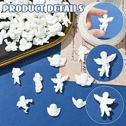 80Pcs 8 Styles Opaque Resin Cabochons&nbsp;RESI-CJZ0001-02