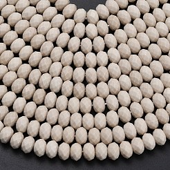 天然石ペトリファイドウッドビーズ連売り  多面カット  ロンデル  8x5.5mm  穴：1.2mm  約69個/連  15.16''（38.5センチメートル）&nbsp;G-Z111-A37
