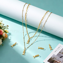 10Pcs Brass Micro Pave Cubic Zirconia Pendants&nbsp;KK-BC0015-87