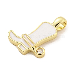 Brass with Cubic Zirconia with Enamel Pendant&nbsp;KK-Q814-22G-04