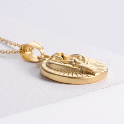 Vintage European Snake Animal Stainless Steel Pendant Necklaces for Men Women&nbsp;AN9541