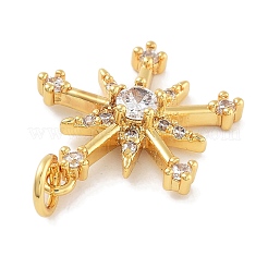 Rack Plating Brass Micro Pave Cubic Zirconia Pendants&nbsp;KK-Z071-62A-02G