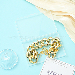1Pc Aluminum Chunky Cuban Link Chain Choker Necklaces for Women&nbsp;NJEW-SP0001-11LG