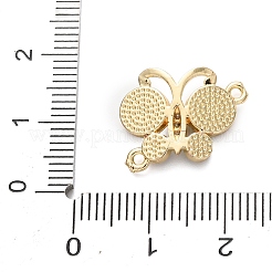 Brass Micro Pave Clear Cubic Zirconia Butterfly Connector Charms&nbsp;KK-C161-01G-10