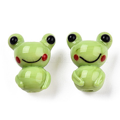 Handmade Bumpy Lampwork Beads Strands&nbsp;LAMP-T007-16B-01